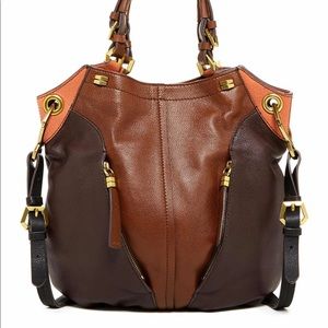 ORYany Brown Leather Satchel